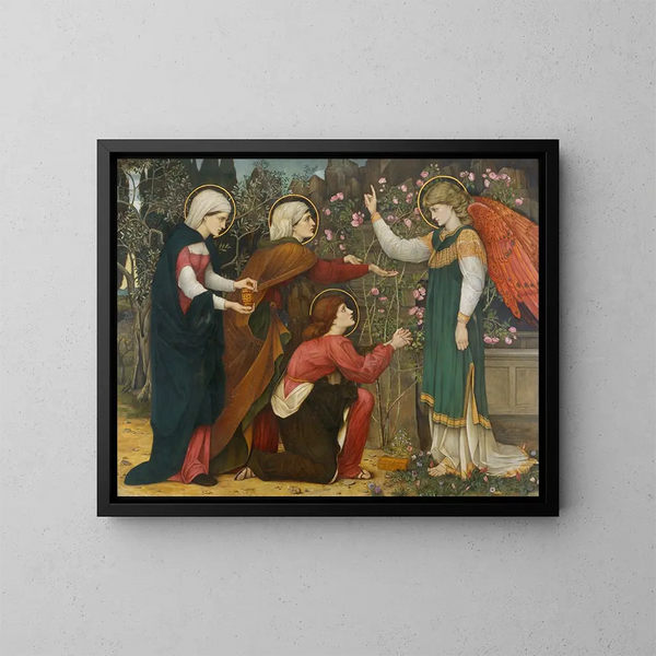 Why do you seek the living among the dead? Luke 24:5 - John Roddam Spencer Stanhope — framed artwork on a wall