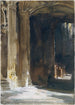 Interieur van kathedraal - John Singer Sargent — weergave van het kunstwerk