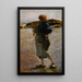 Jonge vrouw op het strand Schets voor Ramasseuses d'huîtres de Cancale - John Singer Sargent — ingelijst kunstwerk aan de muur