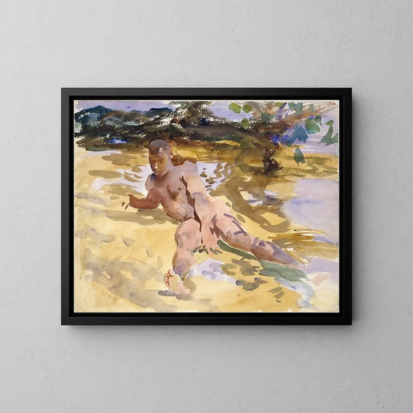 Man op het strand in Florida - John Singer Sargent — ingelijst kunstwerk aan de muur