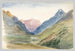 Uitzicht op de bergen in Bormio - John Singer Sargent — weergave van het kunstwerk