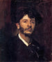 Portret van Jean Joseph Marie Carriès - John Singer Sargent — weergave van het kunstwerk