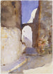 Rue à Tanger - John Singer Sargent — weergave van het kunstwerk