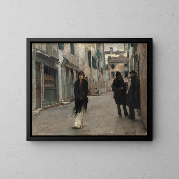 Rue à Venise - John Singer Sargent — ingelijst kunstwerk aan de muur