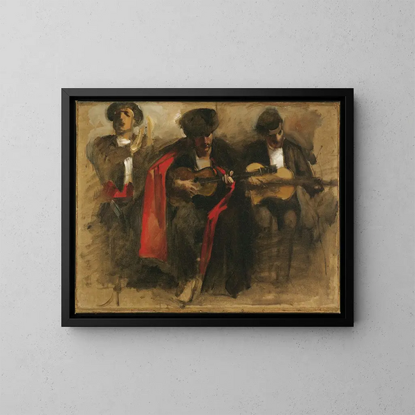 Studie voor zittende musici voor El Jaleo - John Singer Sargent — ingelijst kunstwerk aan de muur