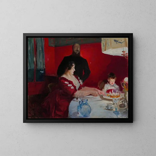 Het verjaardagsfeest - John Singer Sargent — ingelijst kunstwerk aan de muur