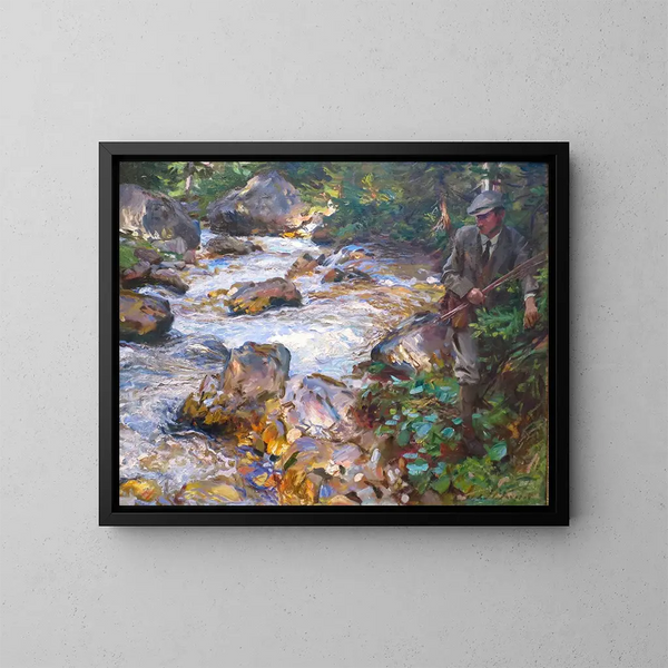 Ruisseau de truites dans le Tyrol - John Singer Sargent — ingelijst kunstwerk aan de muur