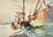 Ontladen van schepen - John Singer Sargent — weergave van het kunstwerk