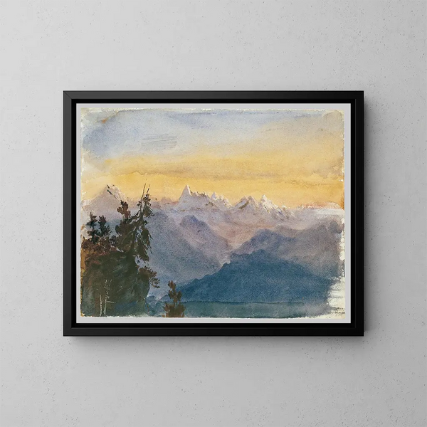 Uitzicht vanaf de Pilatus-berg - John Singer Sargent — ingelijst kunstwerk aan de muur