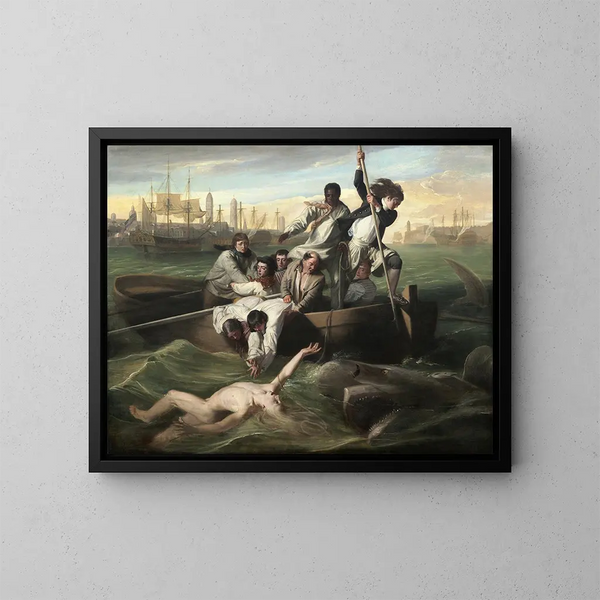 Watson et le requin - John Singleton Copley — framed artwork on a wall