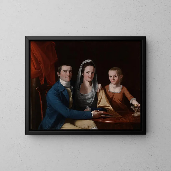 van Jonathan Trumbull Jr. met mevrouw Trumbull Eunice Backus en Faith Trumbull - John Trumbull — ingelijst kunstwerk aan de muur