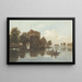 van een kasteel aan de waterkant - John Varley — ingelijst kunstwerk aan de muur