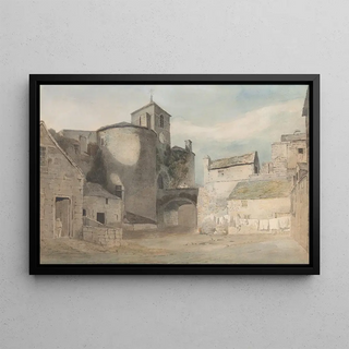 John Varley - Fortified Entrance to a Welsh Town East Gate of Caernarvon.webp