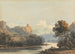 Landschap met een verre toren - John Varley — weergave van het kunstwerk