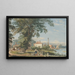 op de Theems in Hammersmith - John Varley — ingelijst kunstwerk aan de muur