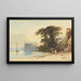Landschap met rivier en figuren - John Varley — ingelijst kunstwerk aan de muur