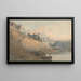 Uitzicht op het kasteel van Chepstow Monmouthshire vanaf onder de brug - John Varley — ingelijst kunstwerk aan de muur