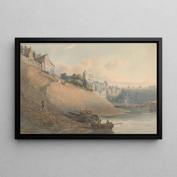 John Varley - View of Chepstow Castle Monmouthshire from Under the Bridge.webp