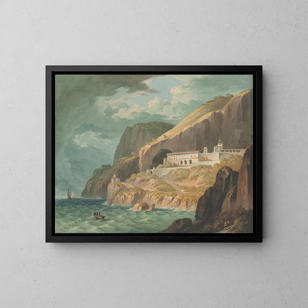 a convent in Amalfi near Salerno, Italy - John Warwick Smith — framed artwork on a wall