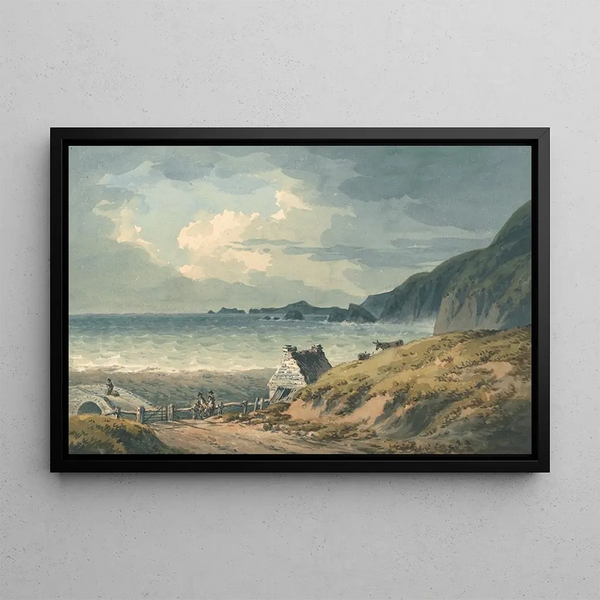 De noordgrens van de baai van St Brides - John Warwick Smith — ingelijst kunstwerk aan de muur