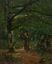 In het bos van Fontainebleau Fontainebleau-gebied - John Washington Love — weergave van het kunstwerk