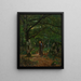 In het bos van Fontainebleau Fontainebleau-gebied - John Washington Love — ingelijst kunstwerk aan de muur