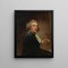 portret van de kunstenaar op half lengte met een portfolio - John Westbrooke Chandler — ingelijst kunstwerk aan de muur