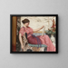 Een amateur - John William Godward — ingelijst kunstwerk aan de muur