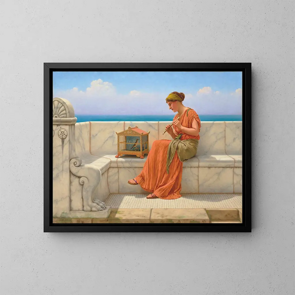 Songs Without Words - John William Godward — framed artwork on a wall