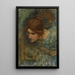 Studie voor het hoofd van Venus in De Wakker van Adonis - John William Waterhouse — ingelijst kunstwerk aan de muur
