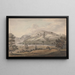 Gebogen landschap met dorp en rivier - Jonathan Fisher — ingelijst kunstwerk aan de muur