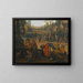 Een dorpsscène met veel boeren en een reizende handelaar - Joost Cornelisz Droochsloot — ingelijst kunstwerk aan de muur