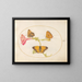 Plaque 10: Het bruin van het haar, de zilveren fritillaria en de gele wolkvlinder op een vier-uurtje - Joris Hoefnagel — ingelijst kunstwerk aan de muur