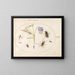 Plant 63 Een libel, een gestippelde langpootmug, een necrophore en andere insecten met een blauwe en witte columbine - Joris Hoefnagel — ingelijst kunstwerk aan de muur