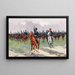 De ruiterij nadert - José Cusachs — ingelijst kunstwerk aan de muur