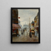 Een straat scène in Parijs - José María Jardines — ingelijst kunstwerk aan de muur