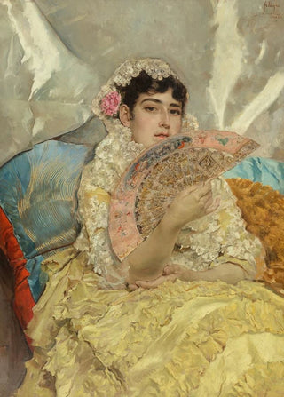 Jos Villegas Cordero - Portrait of a woman with fan.webp