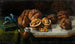 Natuurschilderij met noten en zeewater schuim - José Felipe Parra — weergave van het kunstwerk