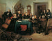 L'ouverture du testament - Josef Danhauser — weergave van het kunstwerk