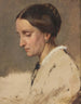 Portret van een vrouw - Josef Danhauser — weergave van het kunstwerk