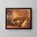Societé scène - Josef Danhauser — ingelijst kunstwerk aan de muur