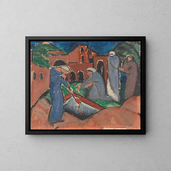 Burial - Josef Eberz — framed artwork on a wall