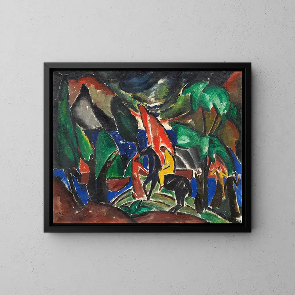 L'Attendu - Josef Eberz — framed artwork on a wall