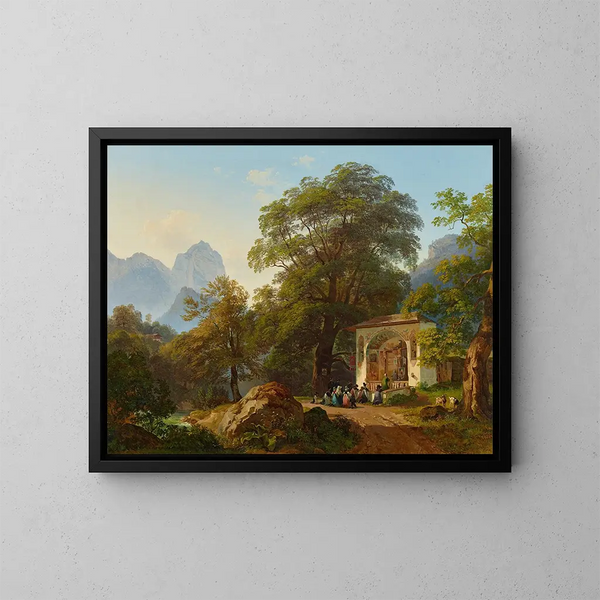 Forest Chapel Painting - Josef Höger — framed artwork on a wall