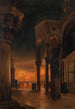 Carnaval sur la place Saint-Marc à Venise la nuit - Josef Hoffmann — weergave van het kunstwerk