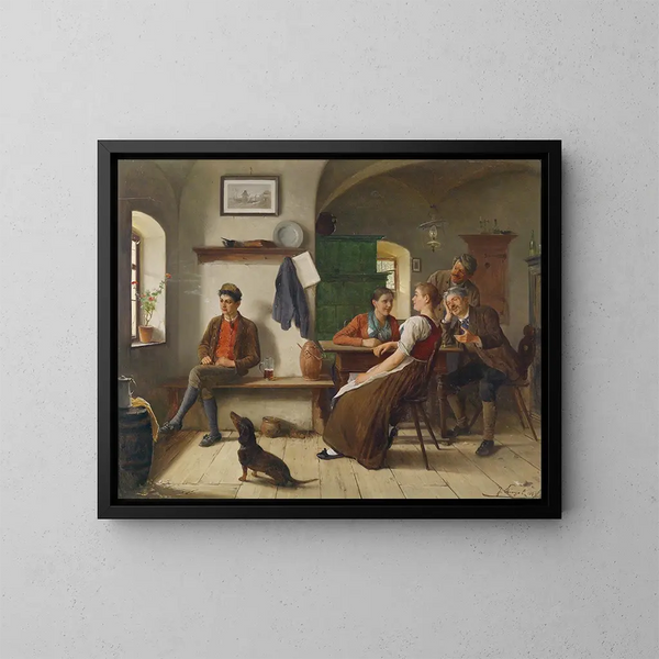 In the farmers' hall - Josef Kinzel — framed artwork on a wall