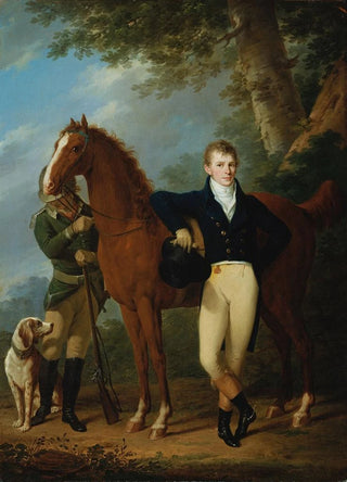 Josef Kreutzinger - Der Glockengieer Johann Caspar Hofbauer mit Pferd und Jger.webp