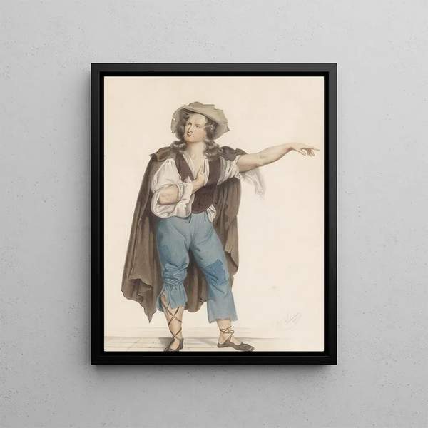 Josef Kriehuber - Bildnis des Burgschauspielers Baumeister in der Rolle des Rattenfngers von Hameln.webp
