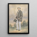 Portrait of a man with a top hat - Josef Kriehuber — framed artwork on a wall