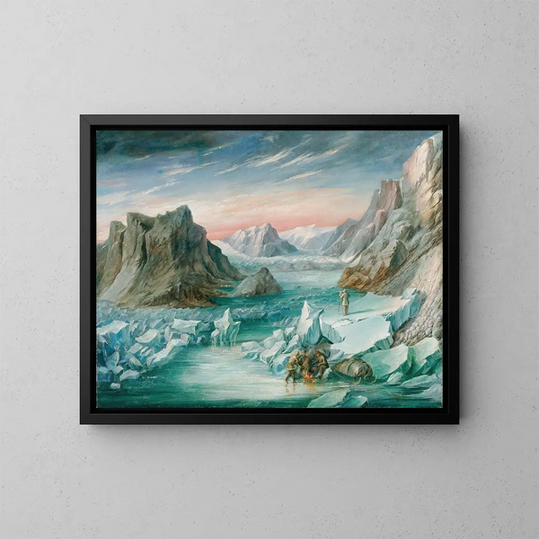 Expedition allemande au pôle Nord vers le Groenland 1869 - Josef Langl — framed artwork on a wall